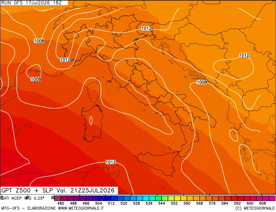 mappa 500 hPa GPT + Press SLM