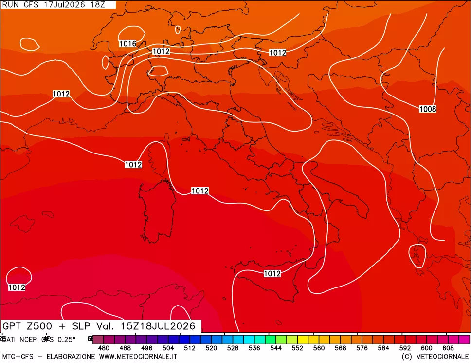 mappa 500 hPa GPT + Press SLM