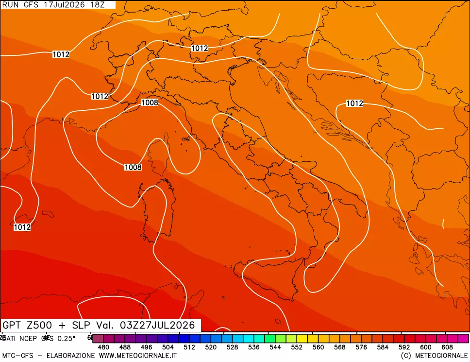 mappa 500 hPa GPT + Press SLM