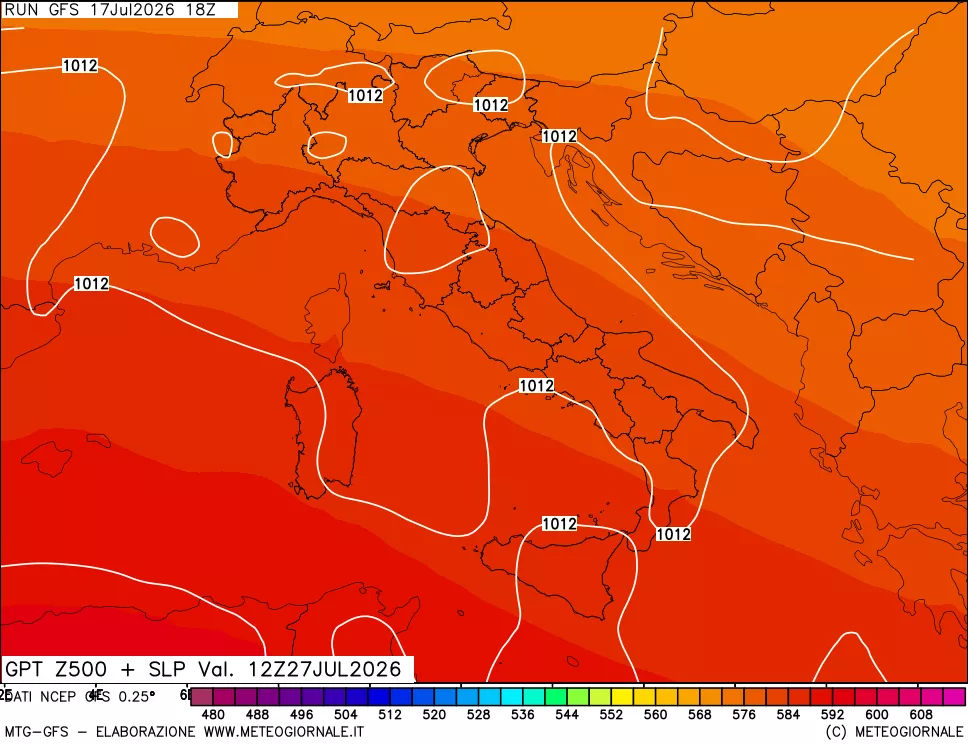 mappa 500 hPa GPT + Press SLM