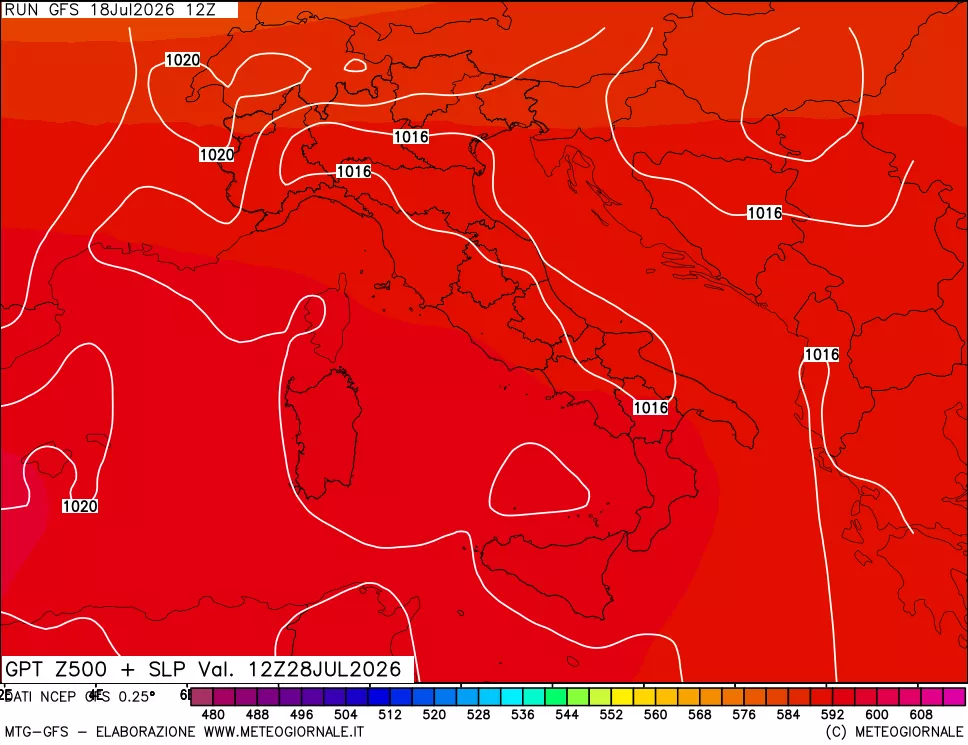 mappa 500 hPa GPT + Press SLM