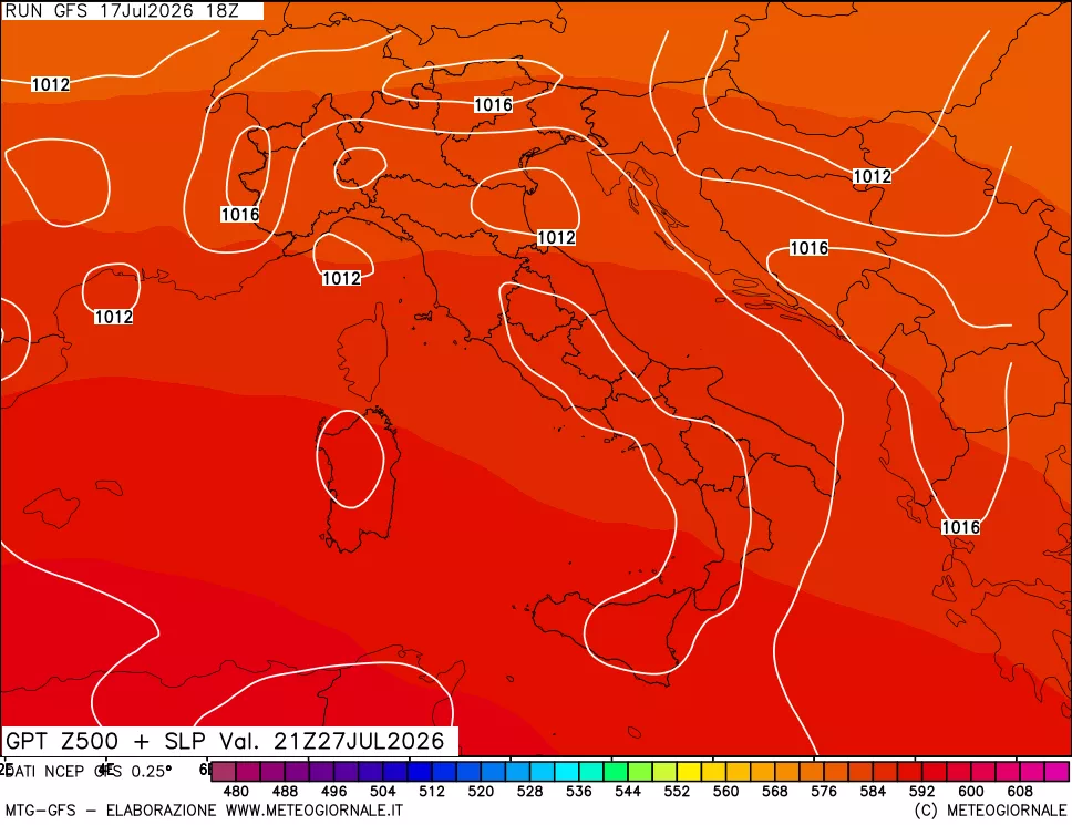 mappa 500 hPa GPT + Press SLM