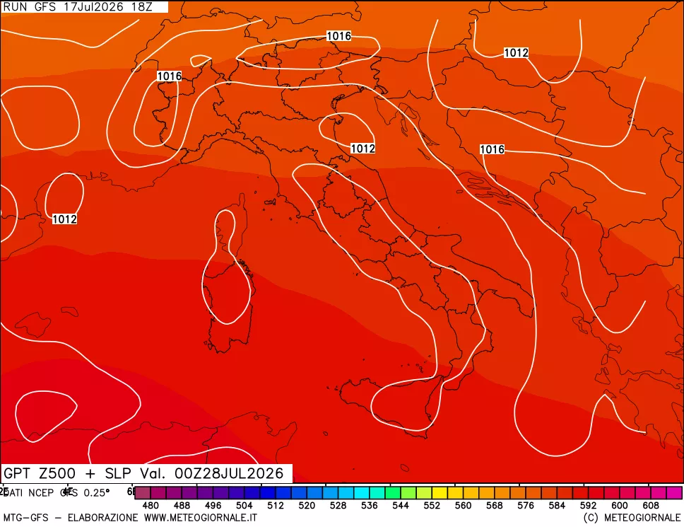 mappa 500 hPa GPT + Press SLM