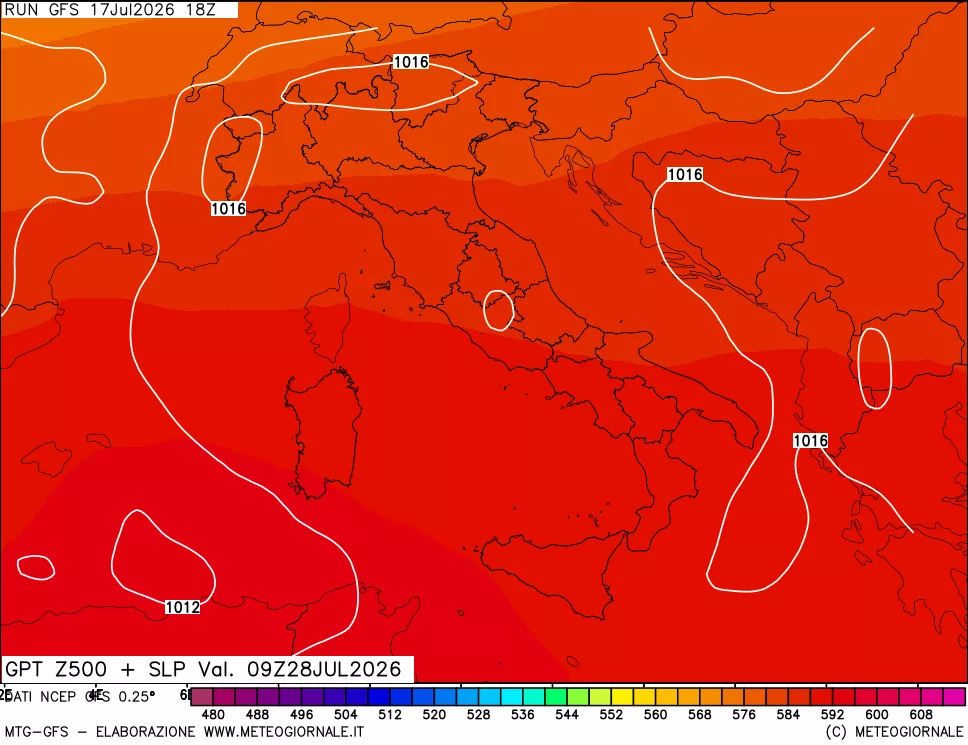 mappa 500 hPa GPT + Press SLM