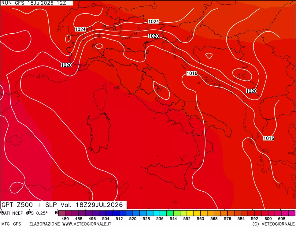 mappa 500 hPa GPT + Press SLM