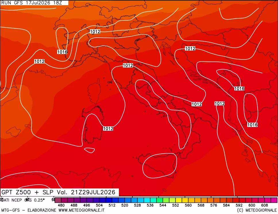 mappa 500 hPa GPT + Press SLM