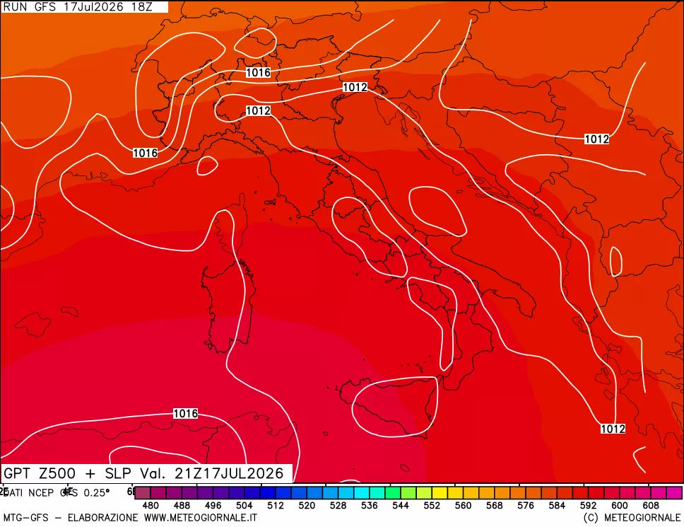 mappa 500 hPa GPT + Press SLM