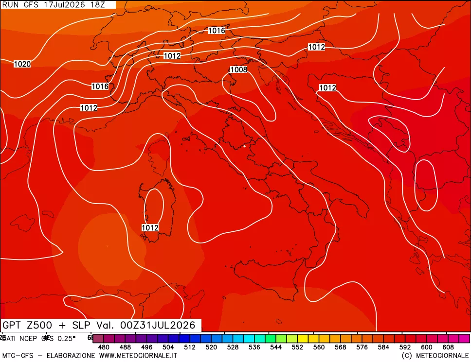 mappa 500 hPa GPT + Press SLM