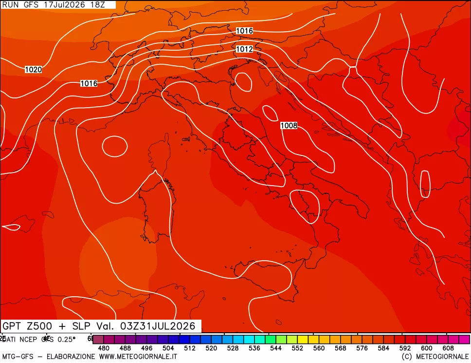 mappa 500 hPa GPT + Press SLM