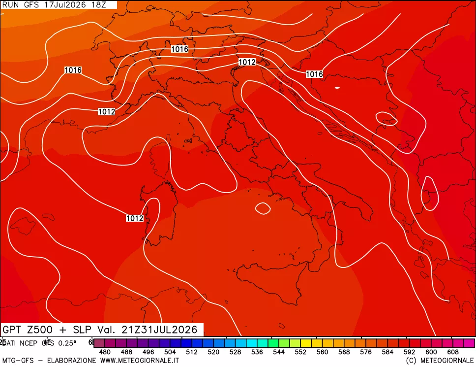 mappa 500 hPa GPT + Press SLM