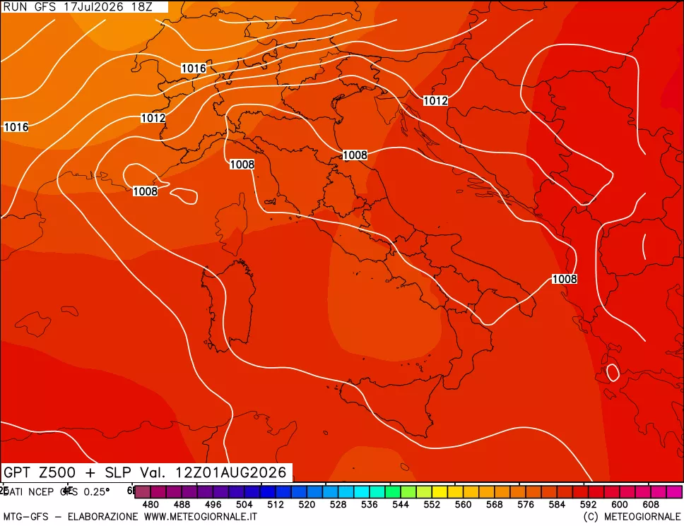 mappa 500 hPa GPT + Press SLM