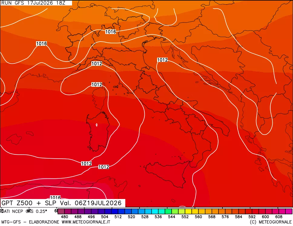 mappa 500 hPa GPT + Press SLM