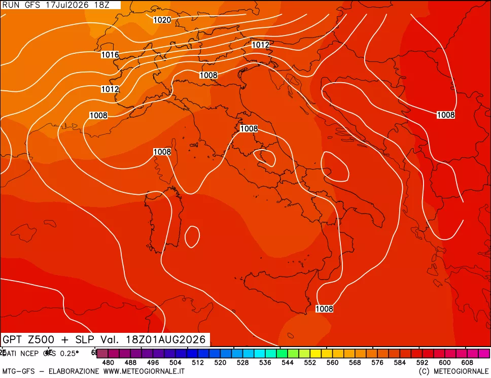 mappa 500 hPa GPT + Press SLM