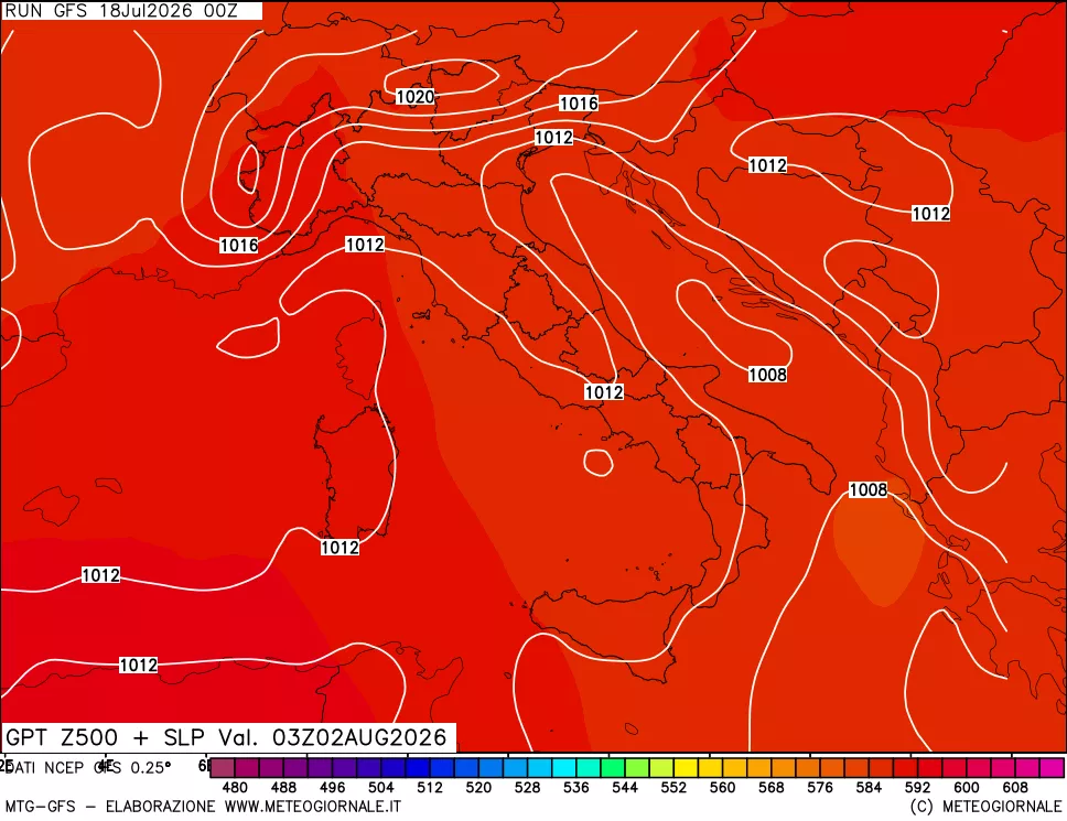 mappa 500 hPa GPT + Press SLM