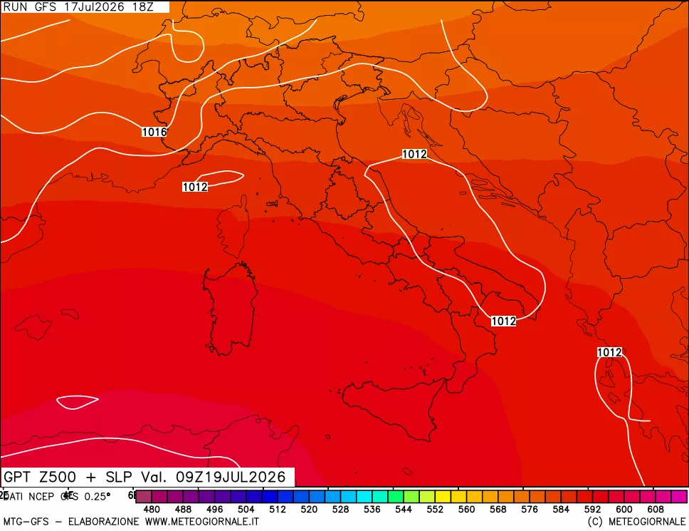 mappa 500 hPa GPT + Press SLM