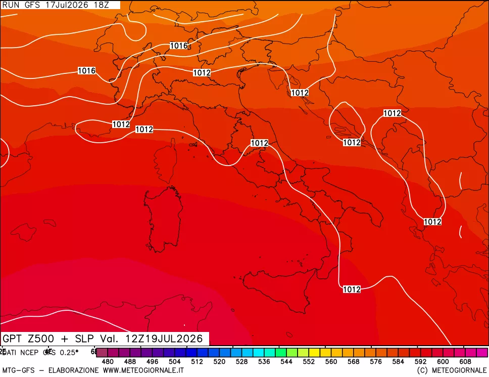 mappa 500 hPa GPT + Press SLM