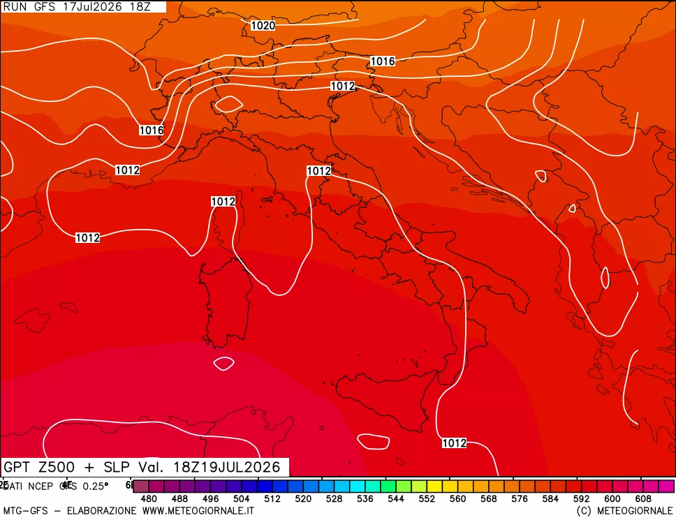 mappa 500 hPa GPT + Press SLM