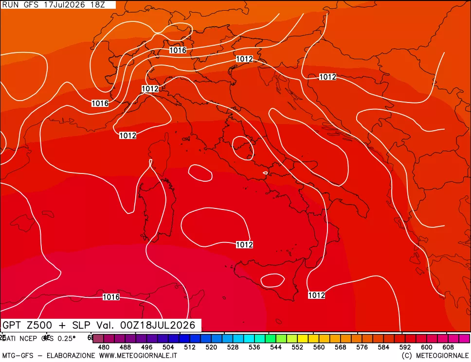 mappa 500 hPa GPT + Press SLM