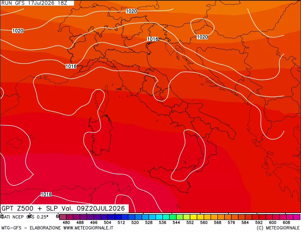 mappa 500 hPa GPT + Press SLM