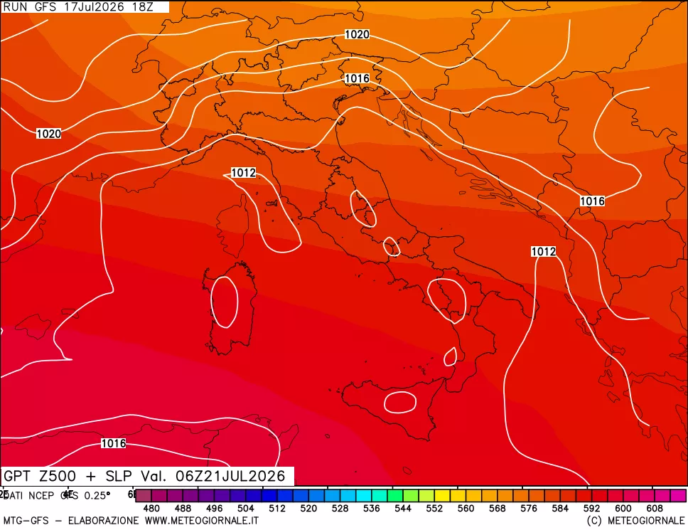 mappa 500 hPa GPT + Press SLM