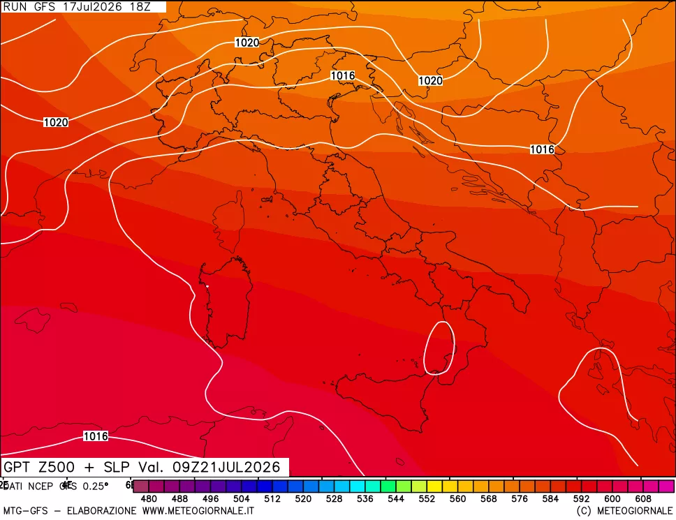 mappa 500 hPa GPT + Press SLM