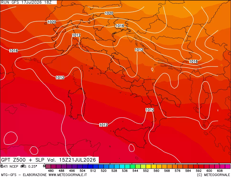 mappa 500 hPa GPT + Press SLM