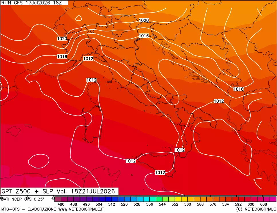 mappa 500 hPa GPT + Press SLM