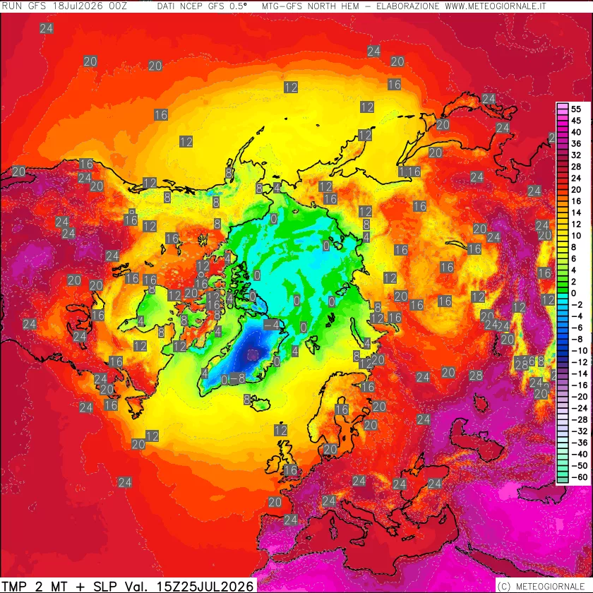 mappa Temperatura a 2 metri