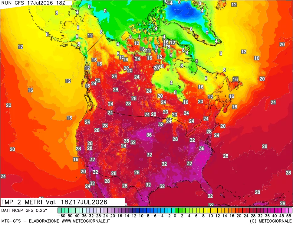 mappa Temp 2 metri