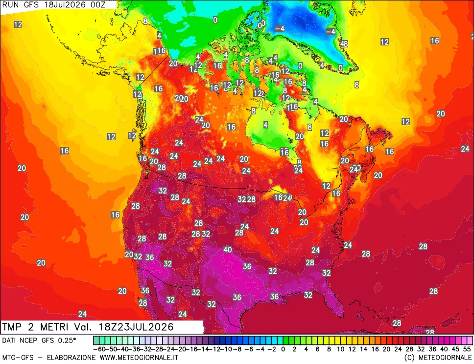mappa Temp 2 metri