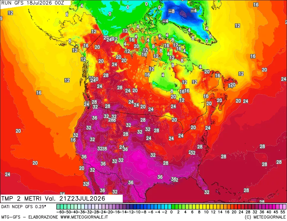 mappa Temp 2 metri