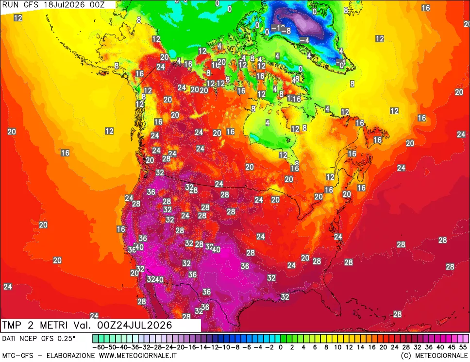 mappa Temp 2 metri