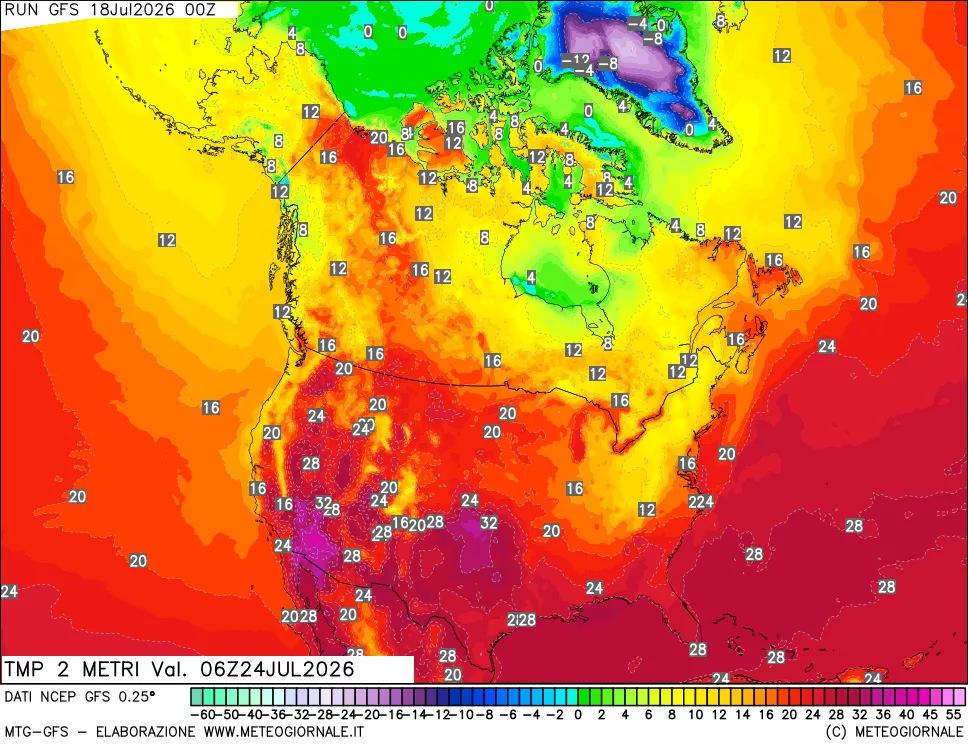 mappa Temp 2 metri