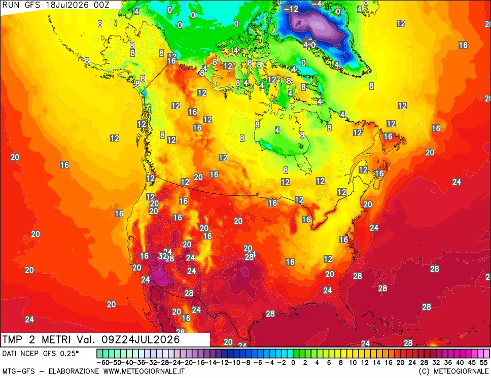 mappa Temp 2 metri