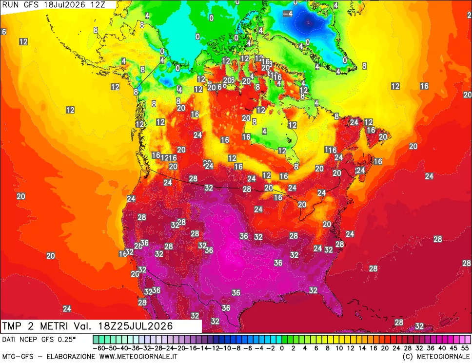 mappa Temp 2 metri