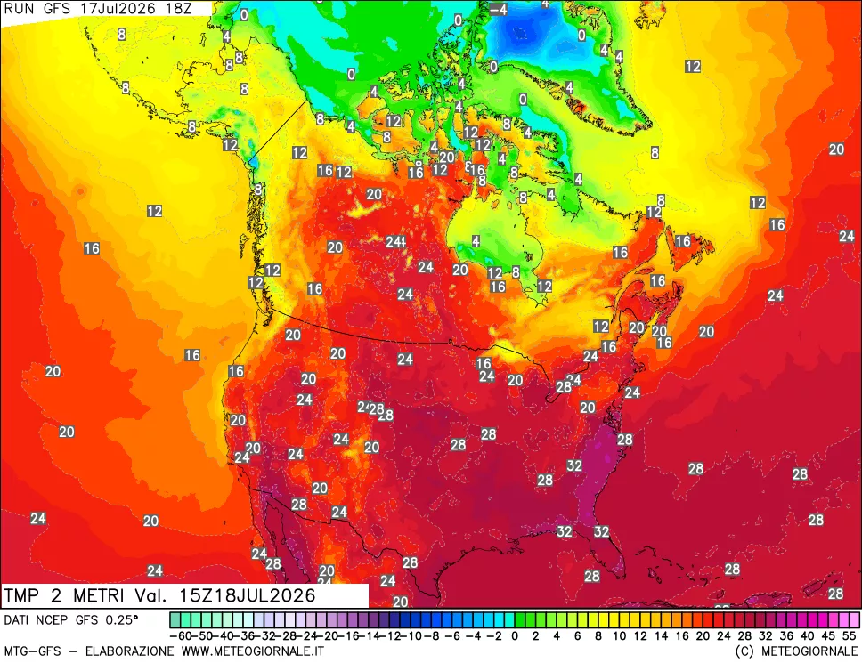 mappa Temp 2 metri