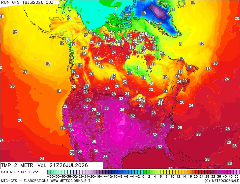 mappa Temp 2 metri