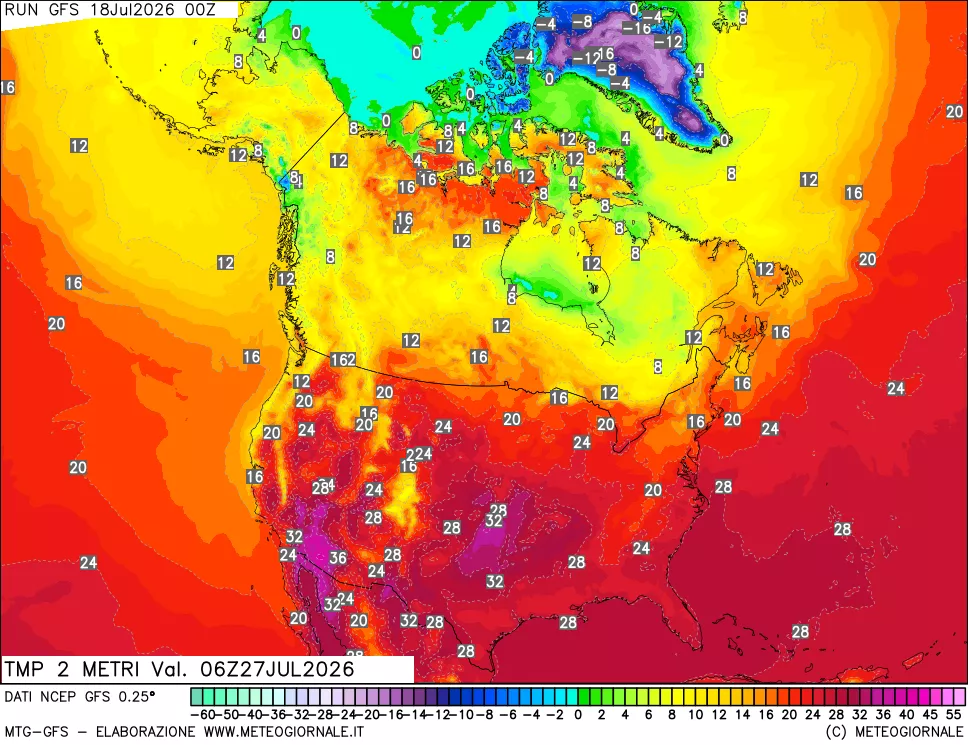 mappa Temp 2 metri