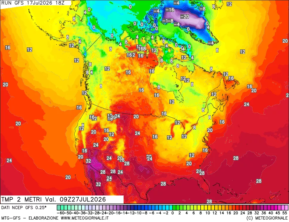 mappa Temp 2 metri