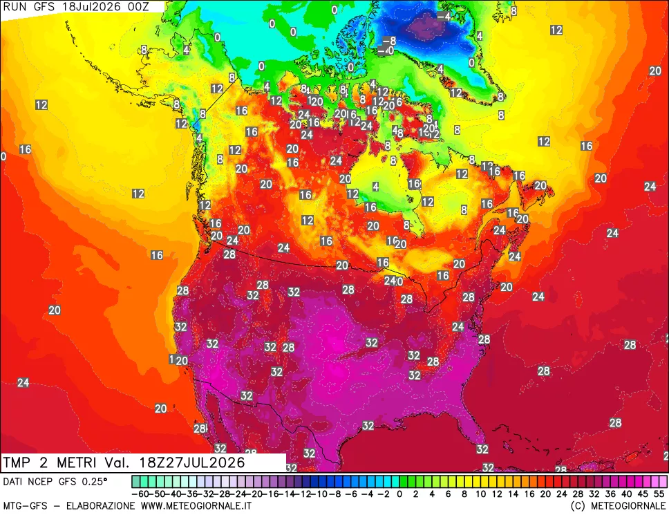 mappa Temp 2 metri