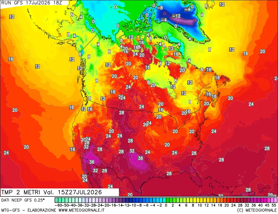 mappa Temp 2 metri