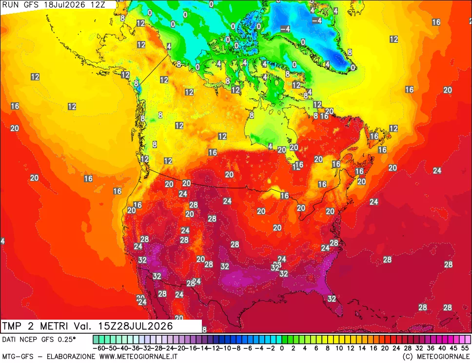 mappa Temp 2 metri