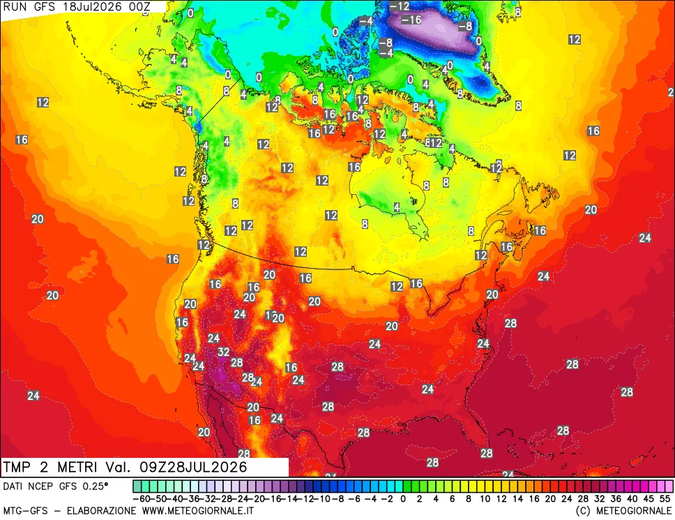 mappa Temp 2 metri