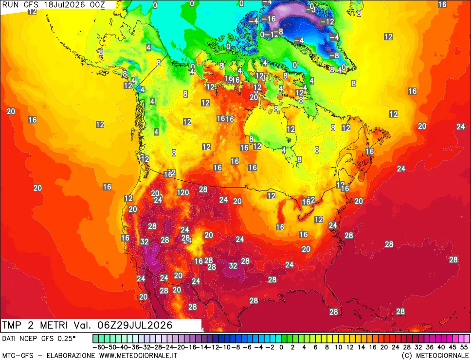 mappa Temp 2 metri