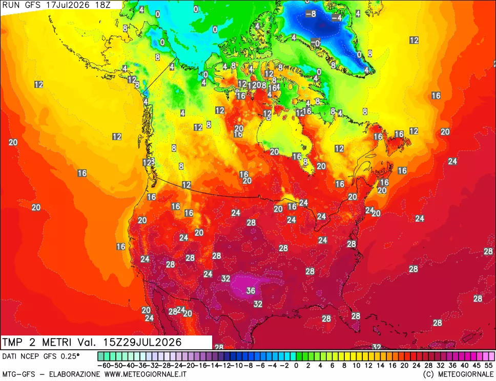 mappa Temp 2 metri