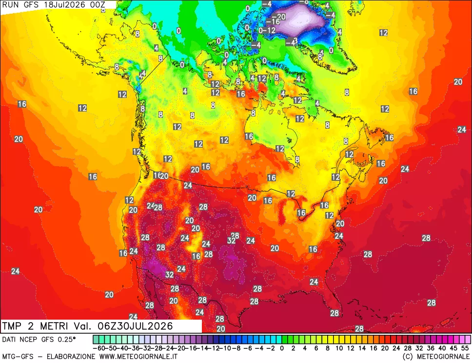 mappa Temp 2 metri