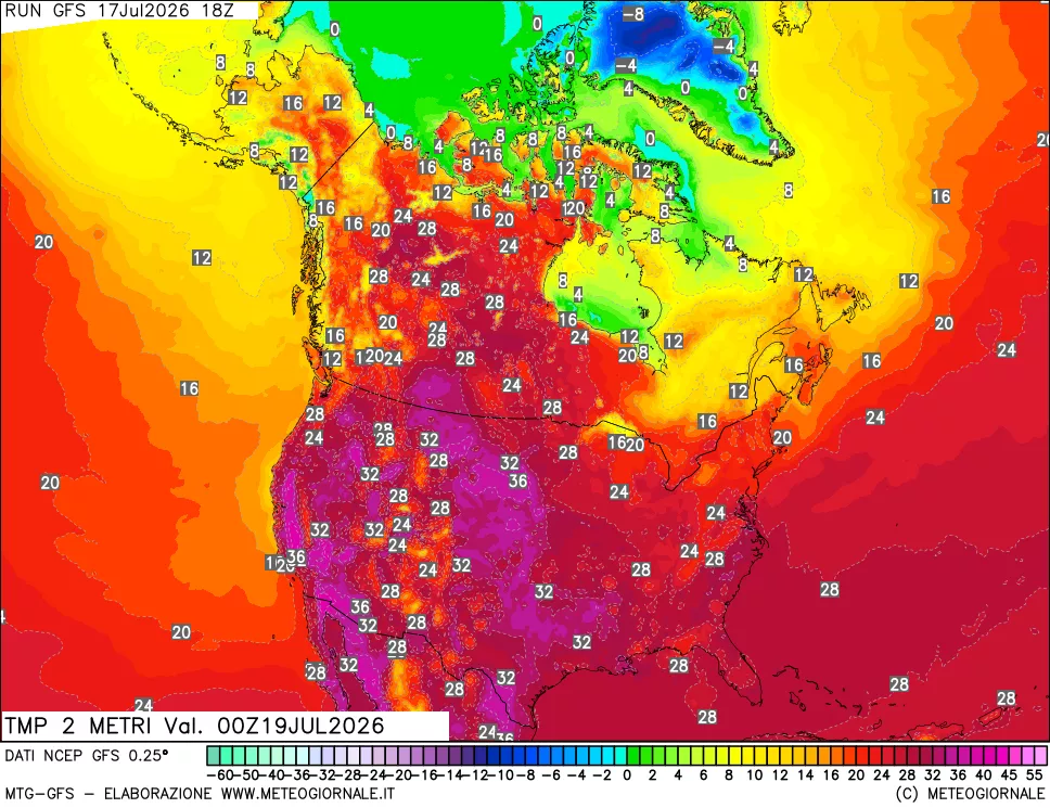 mappa Temp 2 metri