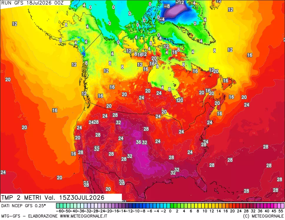 mappa Temp 2 metri