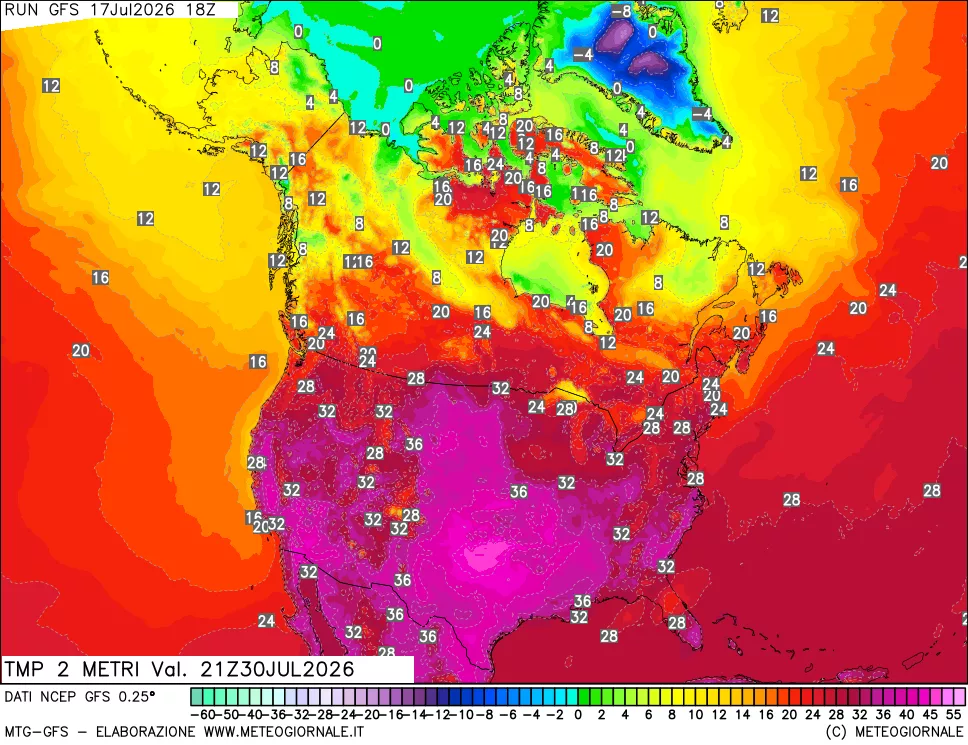 mappa Temp 2 metri