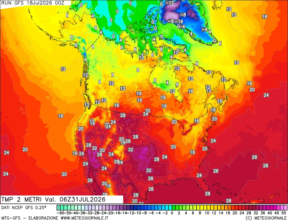 mappa Temp 2 metri